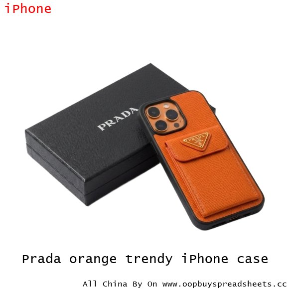 Prada orange trendy iPhone case