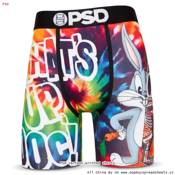 PSD cartoon printed shorts