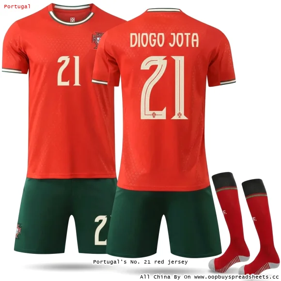 Portugal's No. 21 red jersey