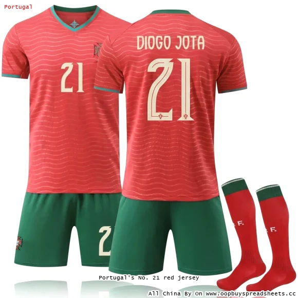 Portugal's No. 21 red jersey