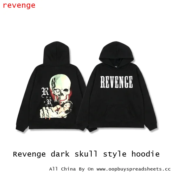 Revenge dark skull style hoodie