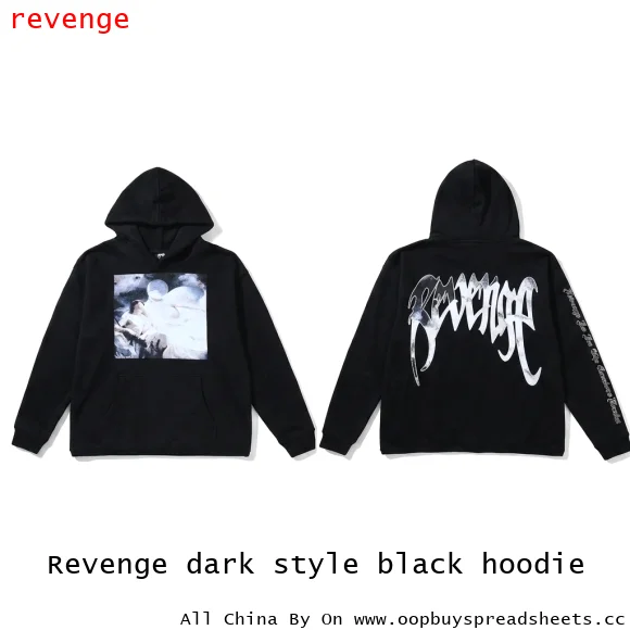 Revenge dark style black hoodie