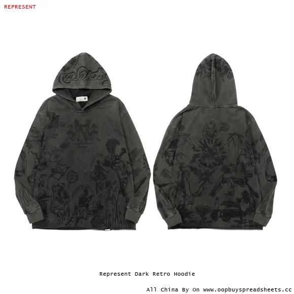 Represent Dark Retro Hoodie