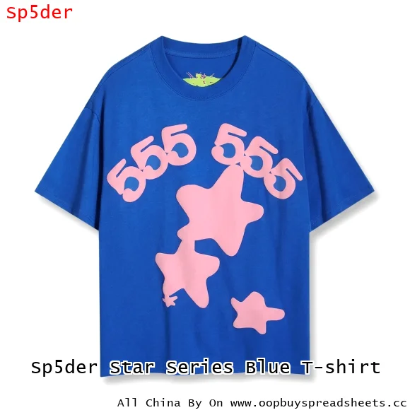 Sp5der Star Series Blue T-shirt