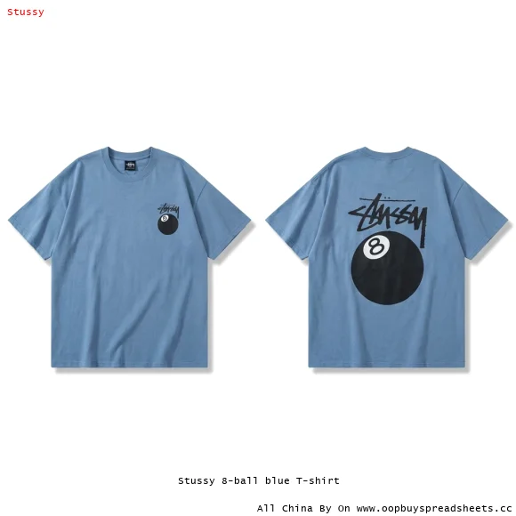 Stussy 8-ball blue T-shirt