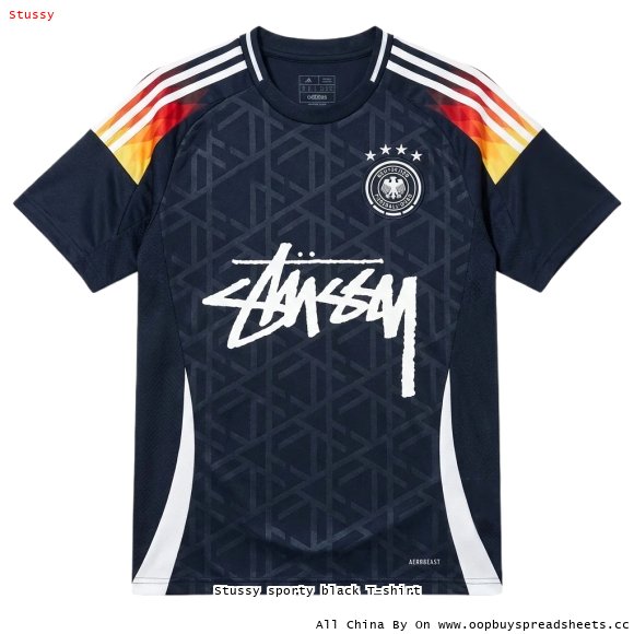 Stussy sporty black T-shirt