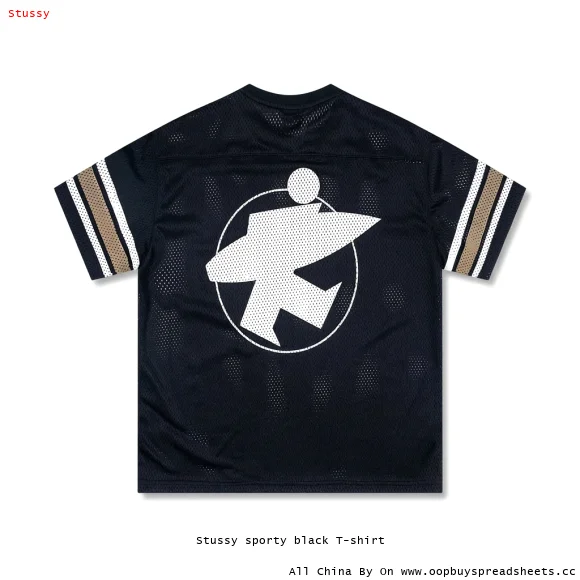 Stussy sporty black T-shirt