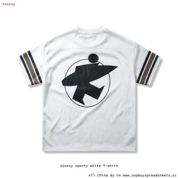 Stussy sporty white T-shirt