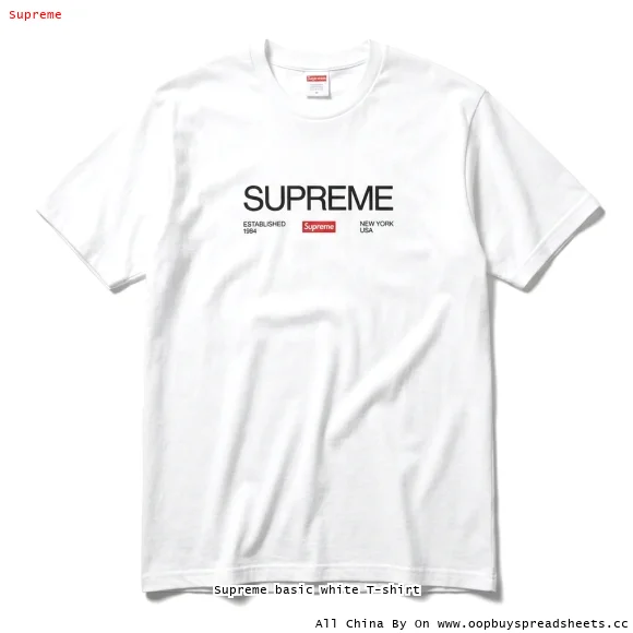 Supreme basic white T-shirt