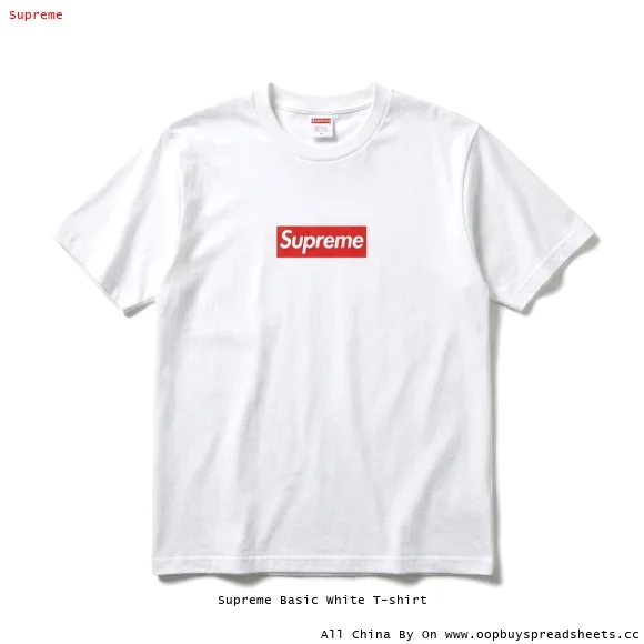Supreme Basic White T-shirt