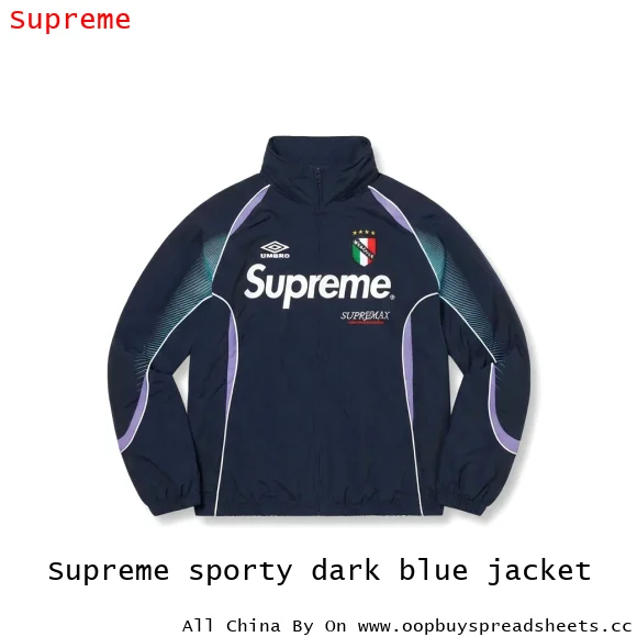 Supreme sporty dark blue jacket