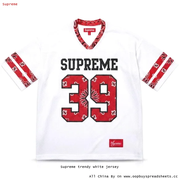 Supreme trendy white jersey