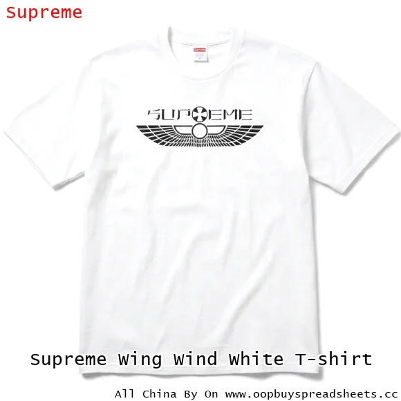 Supreme Wing Wind White T-shirt