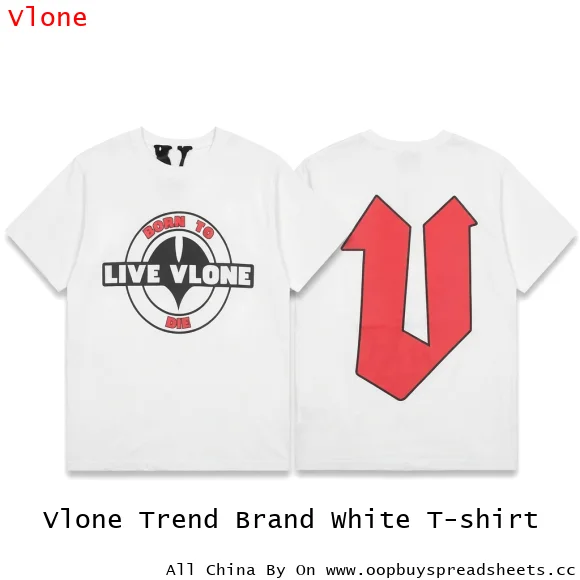 Vlone Trend Brand White T-shirt