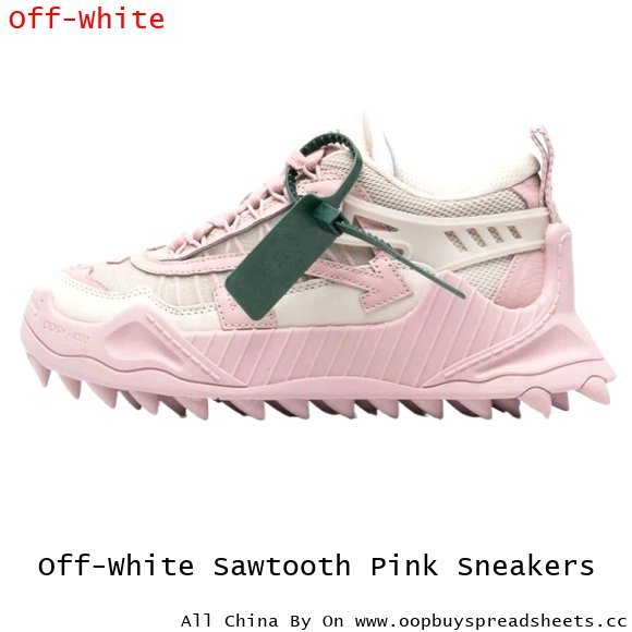 Off-White Sawtooth Pink Sneakers