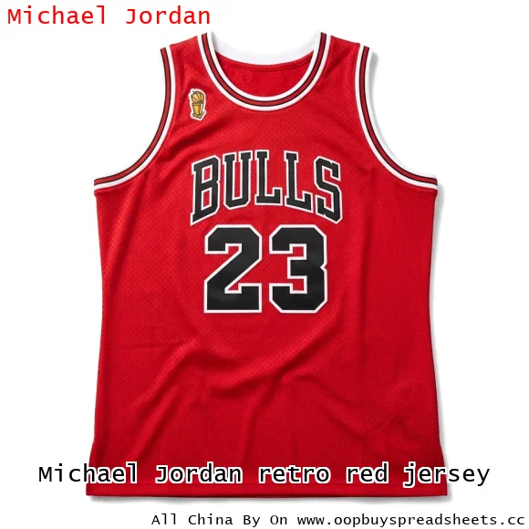 Michael Jordan retro red jersey
