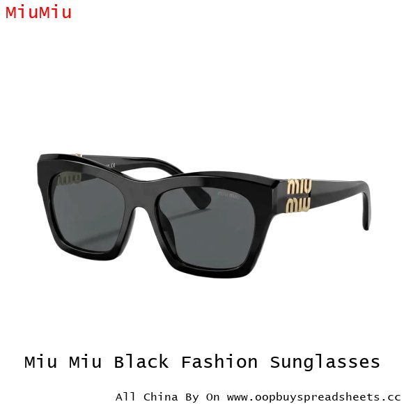 Miu Miu Black Fashion Sunglasses