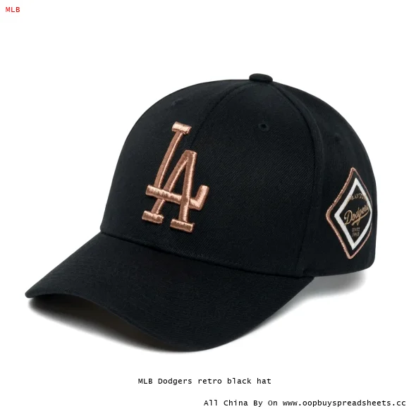 MLB Dodgers retro black hat
