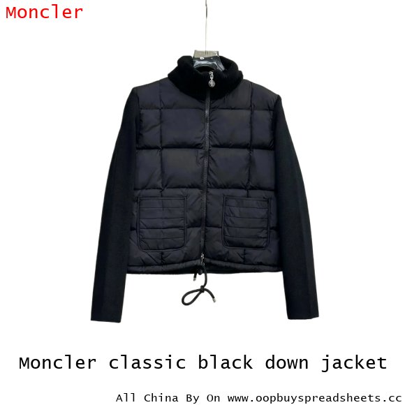 Moncler classic black down jacket