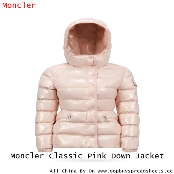 Moncler Classic Pink Down Jacket