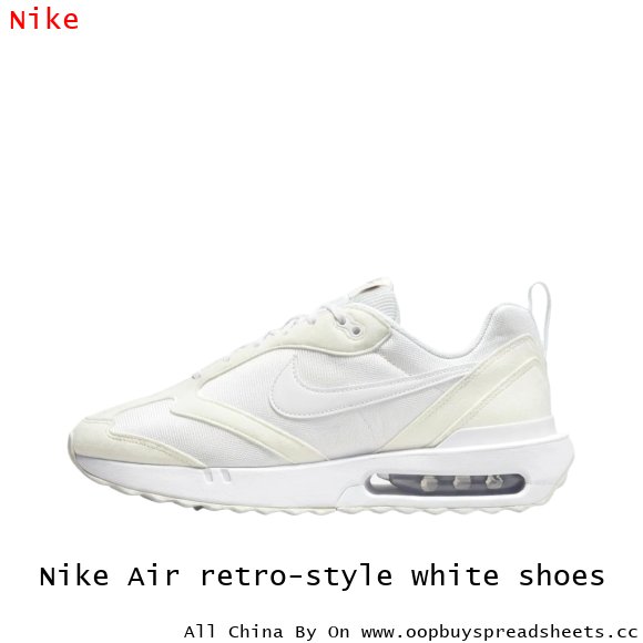 Nike Air retro-style white shoes