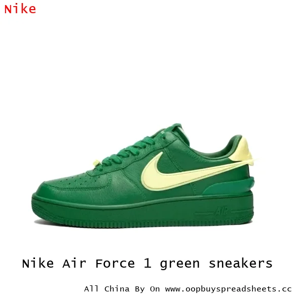 Nike Air Force 1 green sneakers