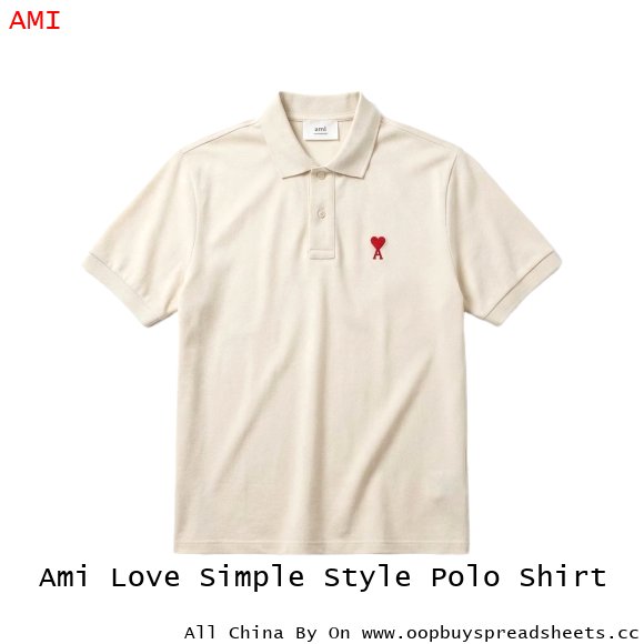 Ami Love Simple Style Polo Shirt