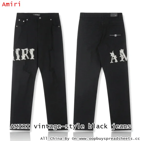AMIRI vintage-style black jeans