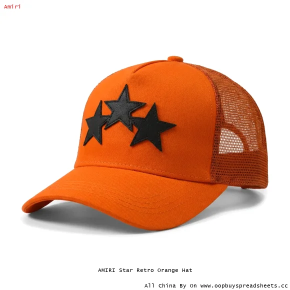 AMIRI Star Retro Orange Hat