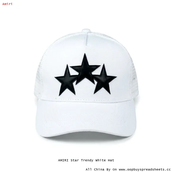 AMIRI Star Trendy White Hat