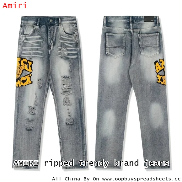 AMIRI ripped trendy brand jeans