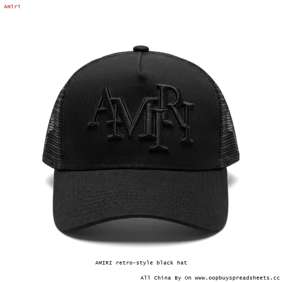 AMIRI retro-style black hat