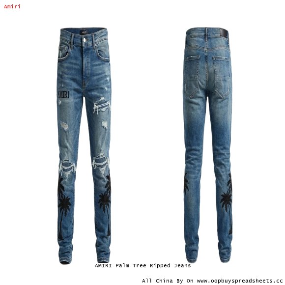 AMIRI Palm Tree Ripped Jeans