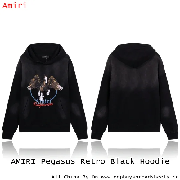AMIRI Pegasus Retro Black Hoodie