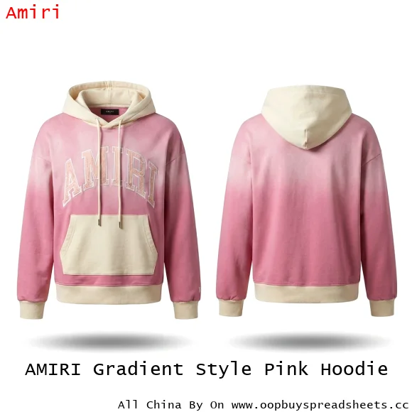 AMIRI Gradient Style Pink Hoodie