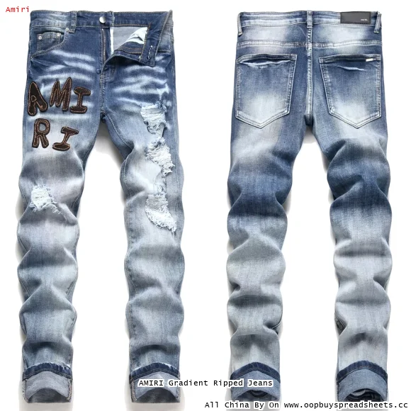 AMIRI Gradient Ripped Jeans