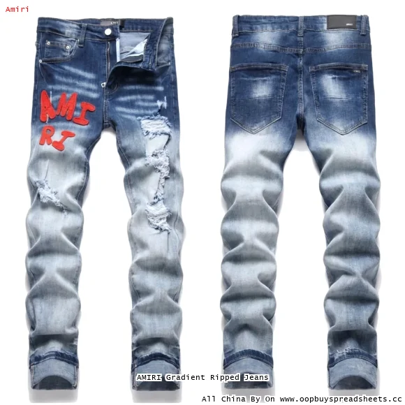 AMIRI Gradient Ripped Jeans
