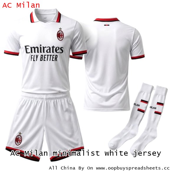 AC Milan minimalist white jersey