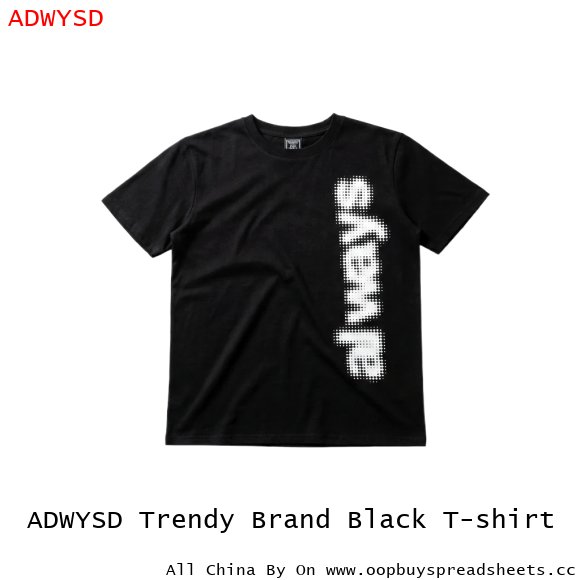 ADWYSD Trendy Brand Black T-shirt