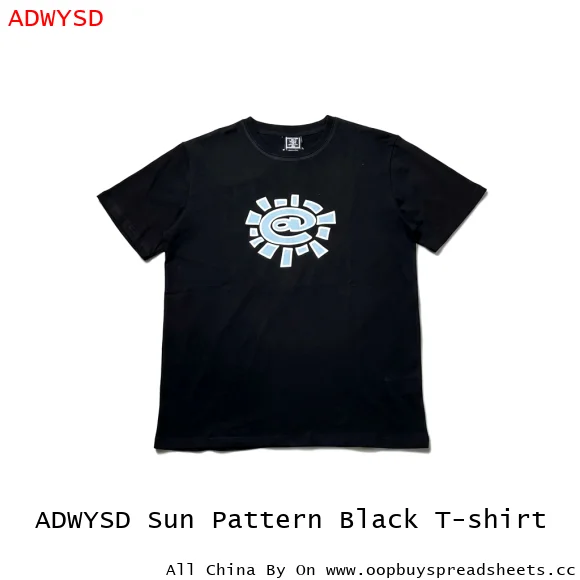 ADWYSD Sun Pattern Black T-shirt