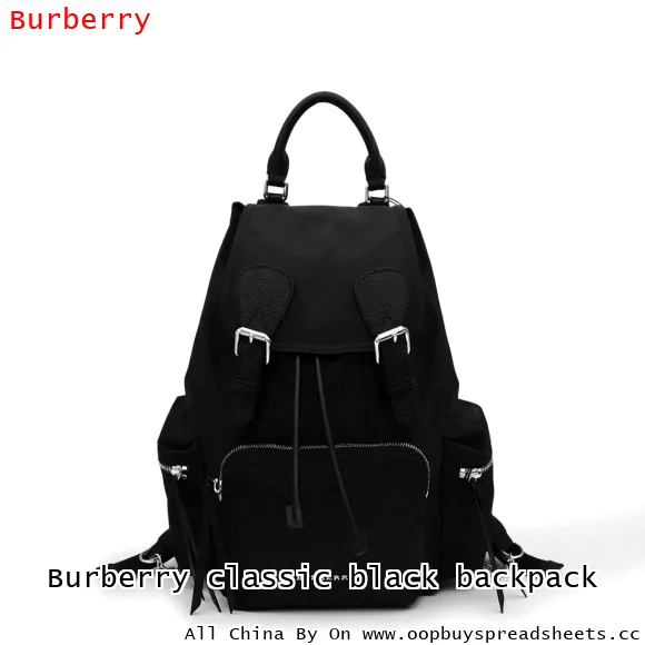 Burberry classic black backpack
