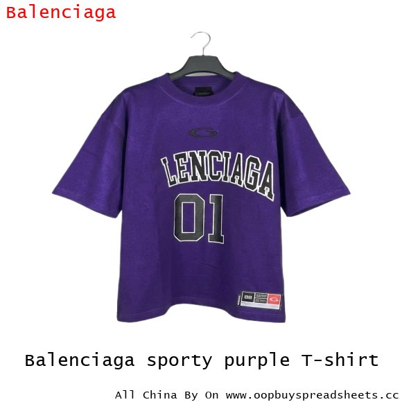 Balenciaga sporty purple T-shirt