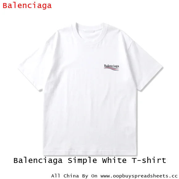 Balenciaga Simple White T-shirt
