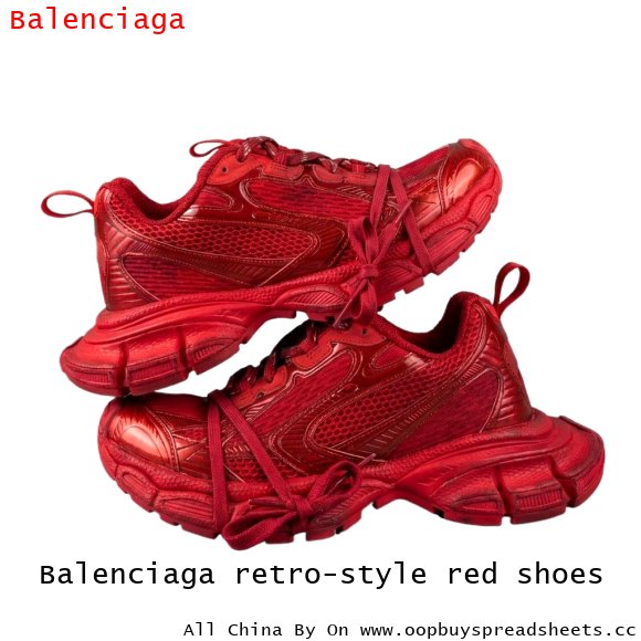 Balenciaga retro-style red shoes