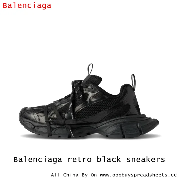 Balenciaga retro black sneakers