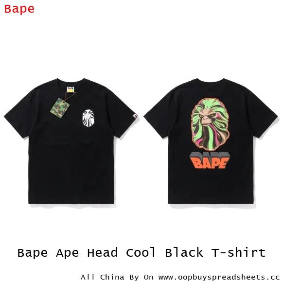 Bape Ape Head Cool Black T-shirt