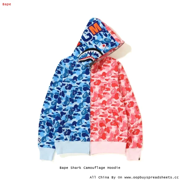 Bape Shark Camouflage Hoodie
