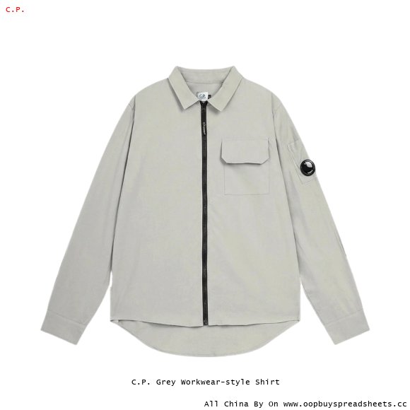 C.P. Grey Workwear-style Shirt