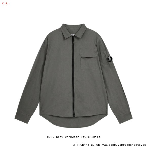 C.P. Grey Workwear Style Shirt