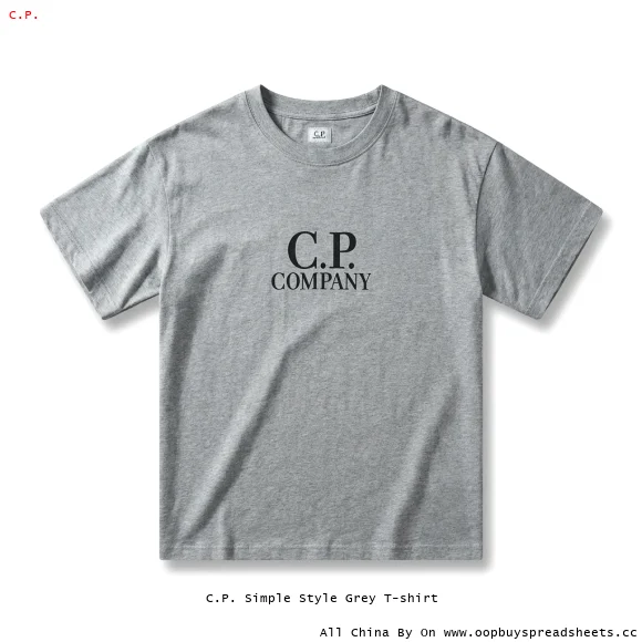 C.P. Simple Style Grey T-shirt